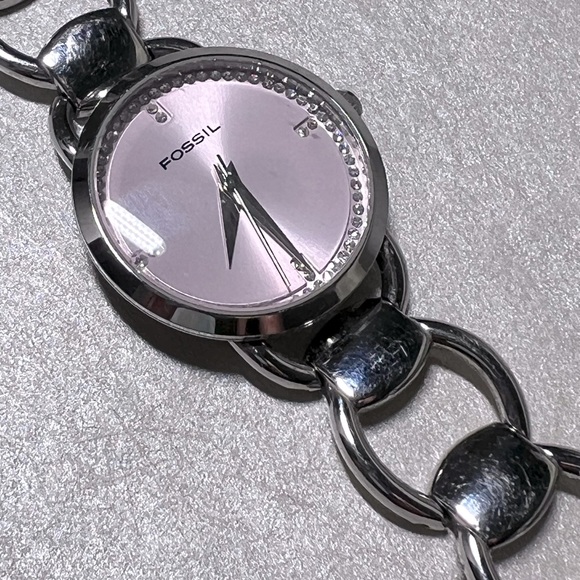 Fossil watch pink with diamonds face - Picture 4 of 4
